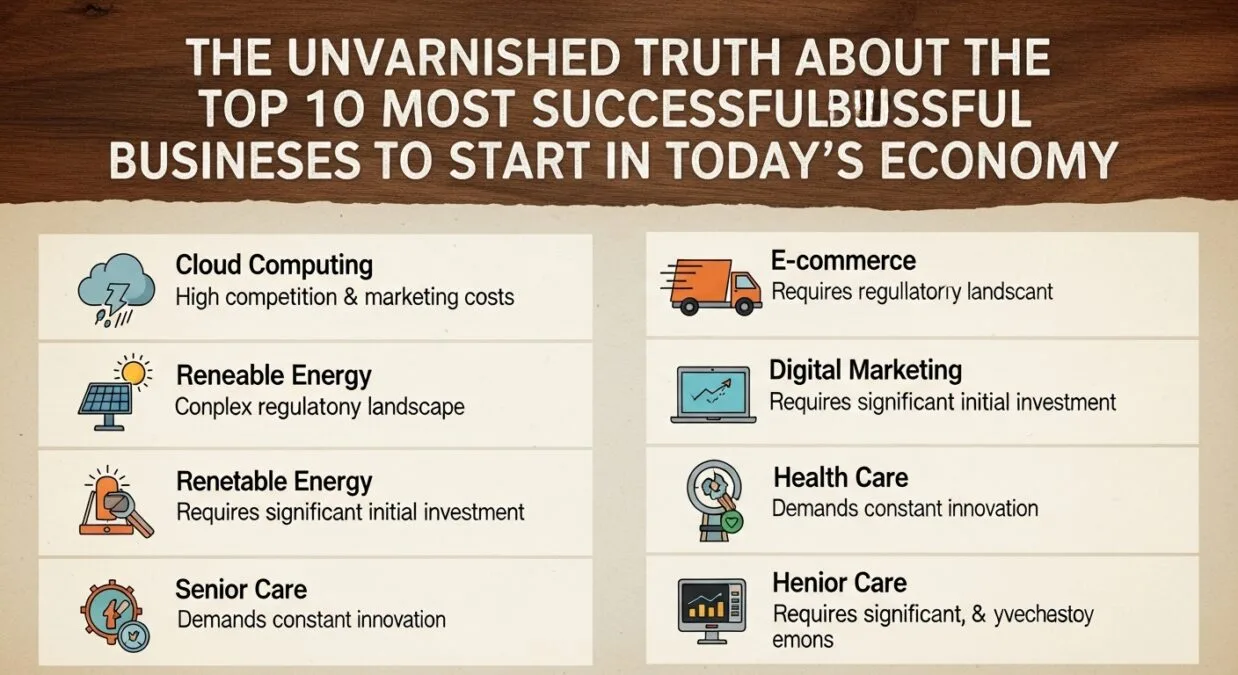 The Unvarnished Truth About the Top 10 Most Successful Businesses to Start in Today’s Economy
