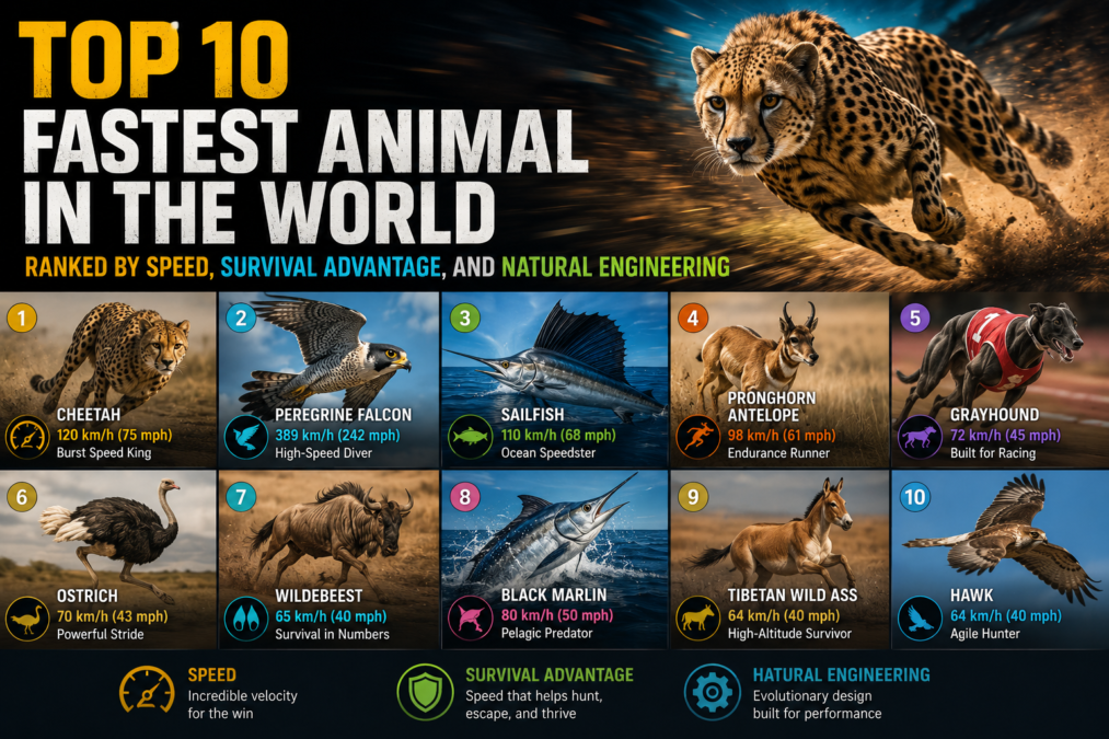 Top 10 Fastest Animal in the World