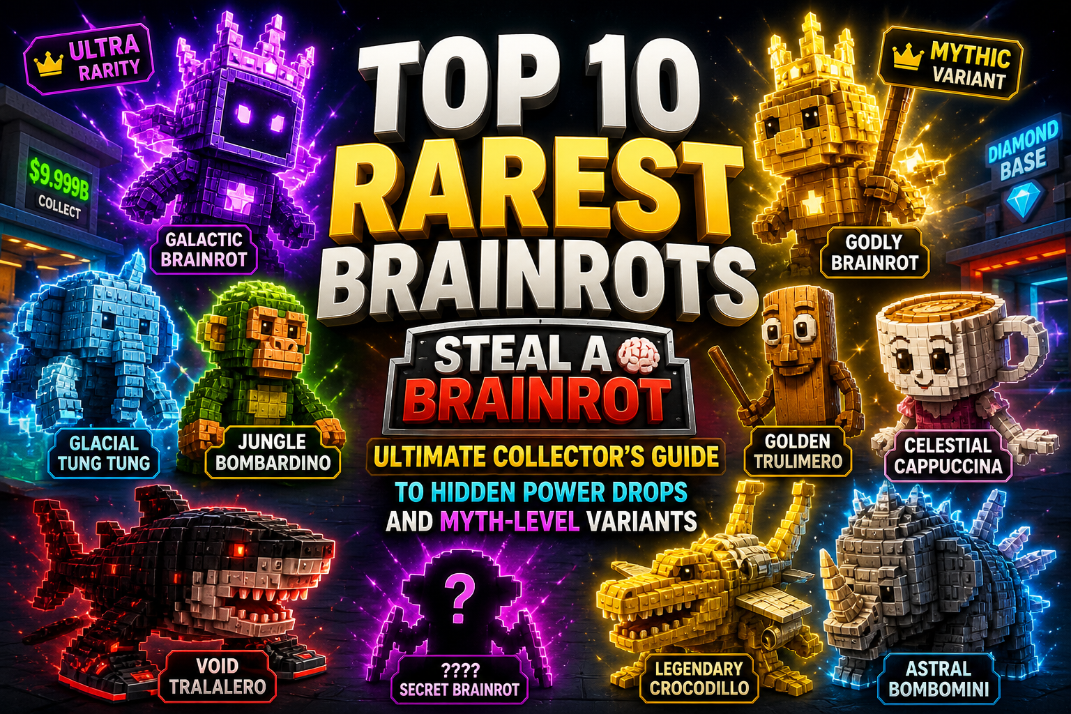 Top 10 Rarest Brainrots in Steal a Brainrot