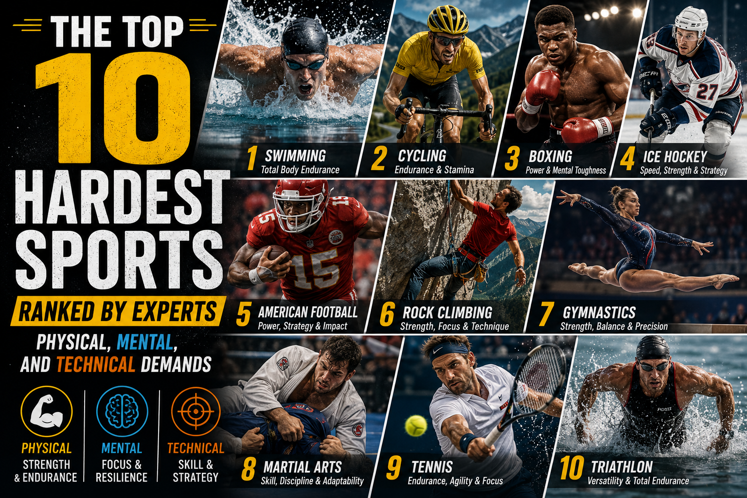 Top 10 Hardest Sports Top 10 Hardest Sports